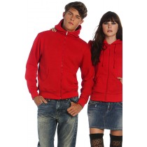 Bluză de bărbat cu glugă şi fermoar cu închidere r B&C Collectio